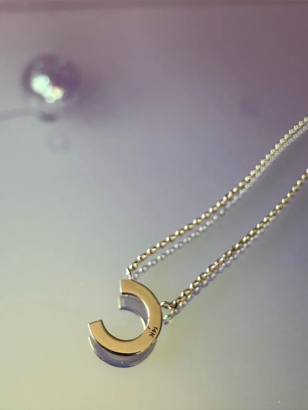 Mejuri 14k Gold Letter Initial Necklace “C”